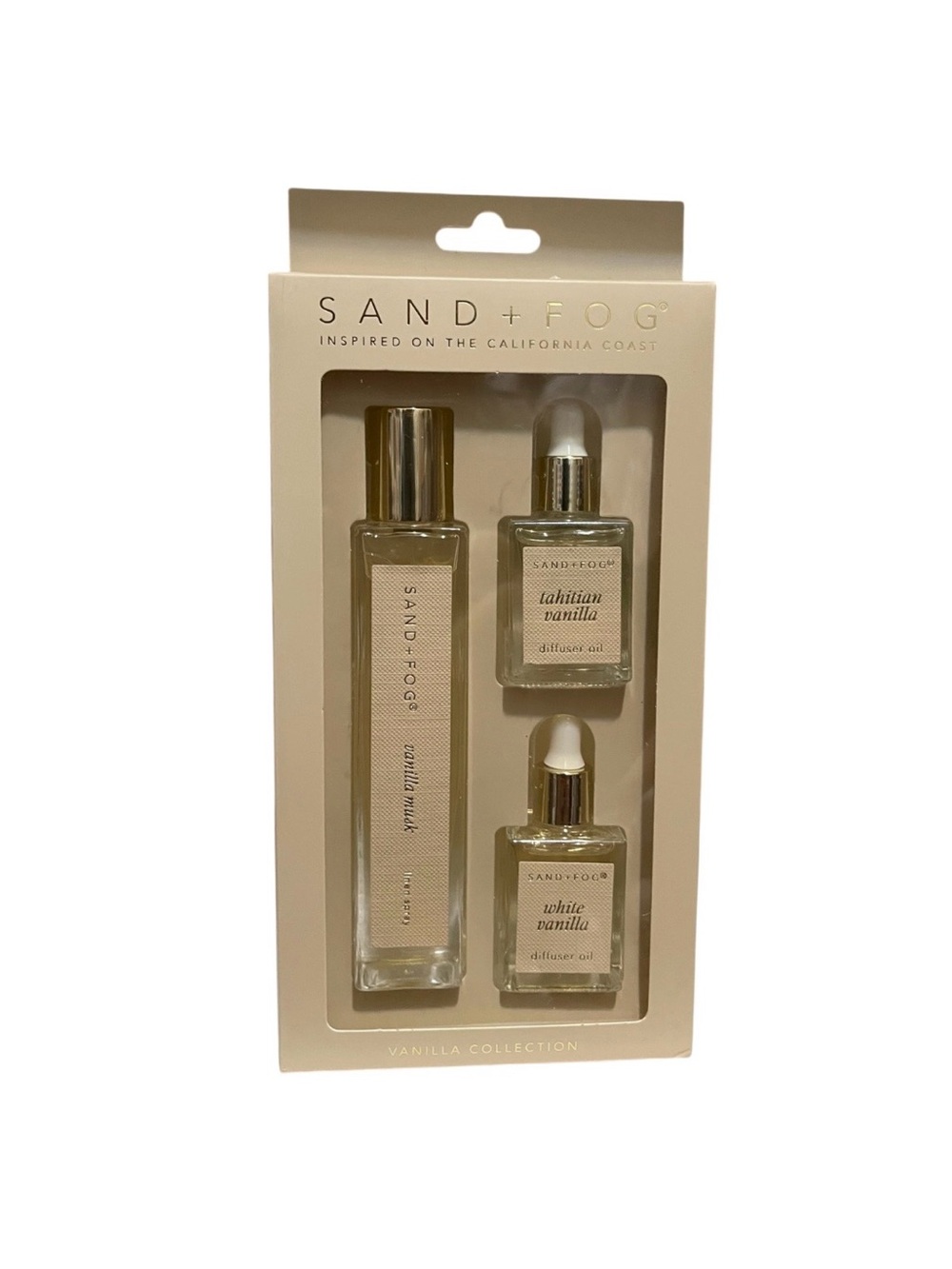 Sand + Fog “Vanilla Collection” Linen Spray & Diffuser Oils - NWT **